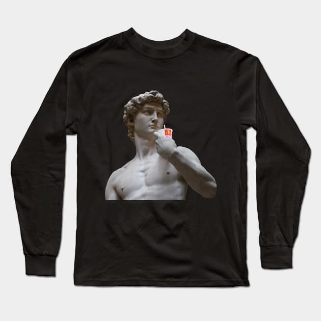 Minimalist Aesthetic - Statue of David (Any color) Long Sleeve T-Shirt by GetTees